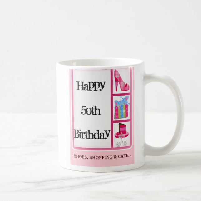 Mug Cinquantième cadeau d'anniversaire peu coûteux - (Droite)