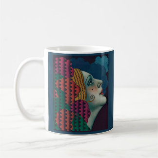 Mug circa 1930 art deco woman print