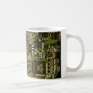 Mug Circuit imprimé vert macro   Photo de PCB