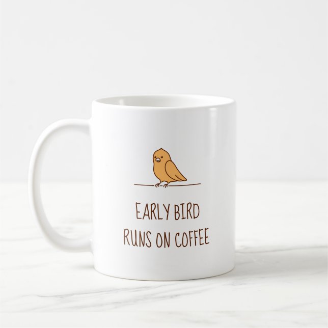 Mug Citation amusante de la perruche de perroquet d'oi (Gauche)