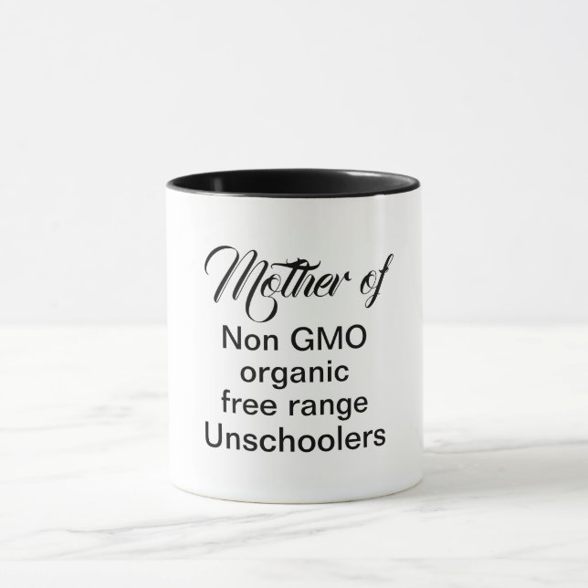 Mug Citation amusante d'une mère qui n'est pas scolari (Centre)
