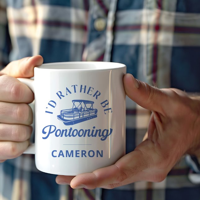 Mug Citation amusante personnalisée Pontoon Boat Lover (Créateur téléchargé)