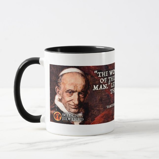 Mug Citation catholique du pape Léo (Gauche)