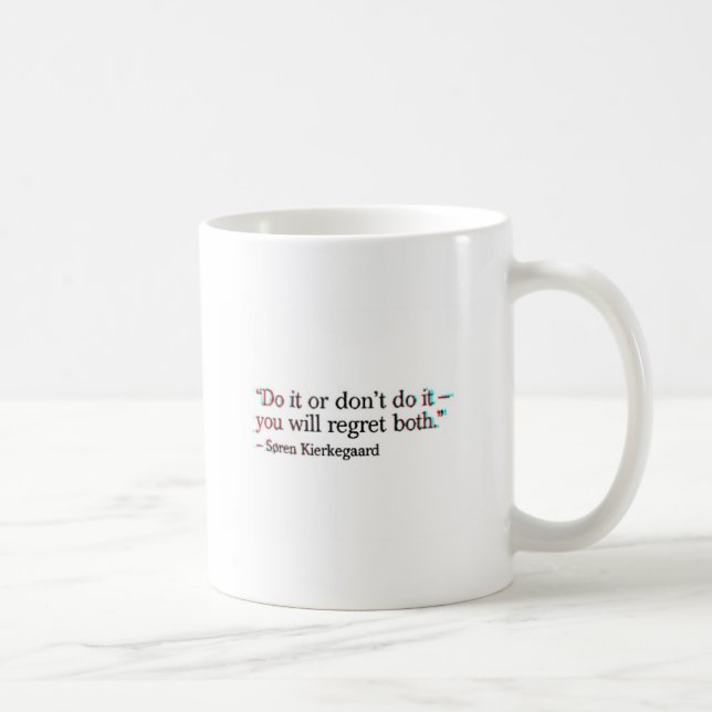 Mug Citation célèbre de Soren Kierkegaard (Droite)