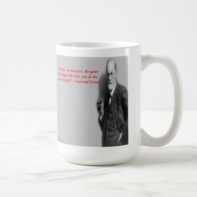 Mug Citation célèbre "Lutte" de Sigmund Freud (Droite)