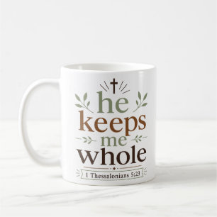 Mug Citation Chrétienne Espoir Inspirant 'Il Me Garde