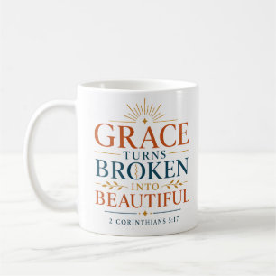 Mug Citation chrétienne : La grâce transforme le brisé