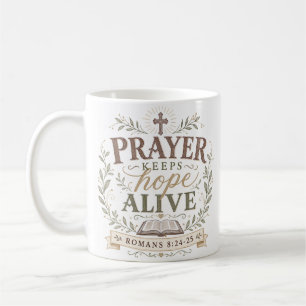 Mug Citation chrétienne 'La prière garde l'espoir viva
