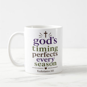 Mug Citation chrétienne « Le timing de Dieu rend chaqu