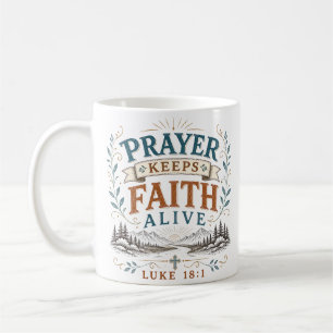 Mug Citation chrétienne spirituelle : La prière garde