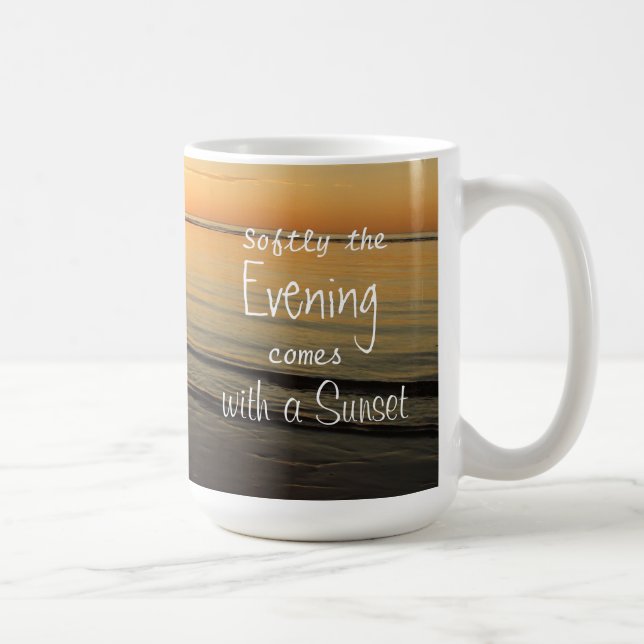 Mug Citation coucher de soleil Serene Ocean Beach Café (Droite)
