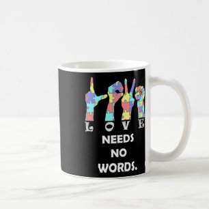 Mug Citation d'acceptation Asl L'amour n'a pas besoin 