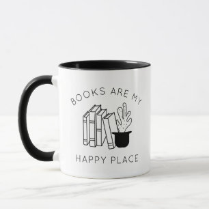 Mug Citation d'amour de livre Café noir et blanc
