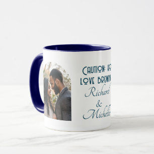 Mug Citation d'amour drôle Photo et noms personnalisés
