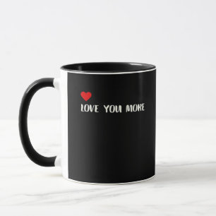 Mug Citation d'amour minimaliste Je t'aime plus