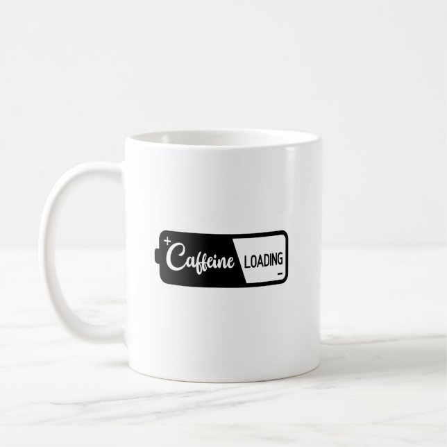 Mug citation d'amoureux du café: chargement de café (Gauche)