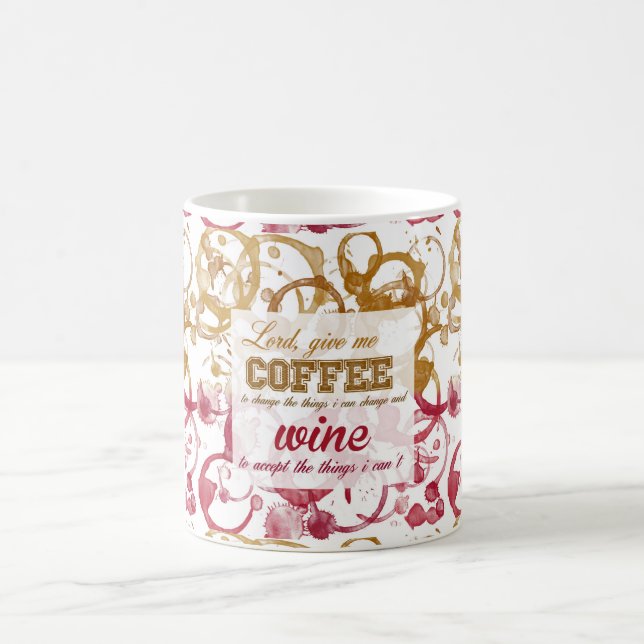 Mug Citation d'amusement de vin de café (Centre)