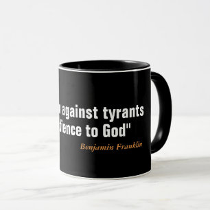 Mug Citation de Benjamin Franklin sur la rébellion