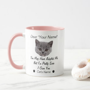 Mug Citation de chat drôle   Photo et nom personnalisé