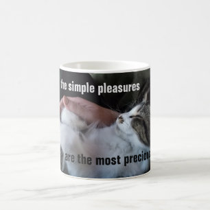 Mug Citation de chaton mignon Simples plaisirs les plu