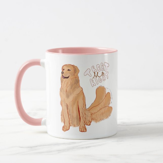 Mug Citation de chien de dessin mignon (Gauche)