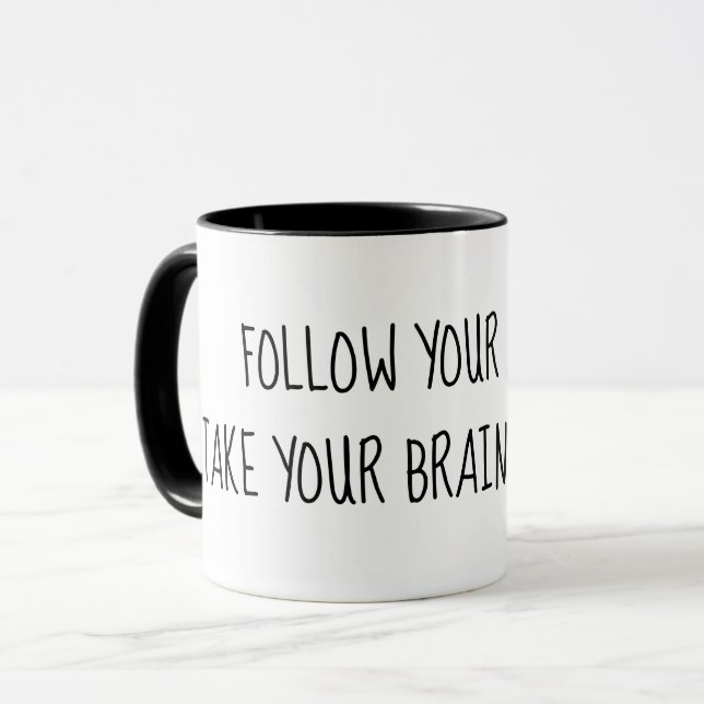 Mug Citation De Conseil Humoristique Sur Blanc (Devant gauche)