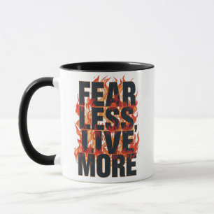 Mug Citation de courage et de vie de style grunge