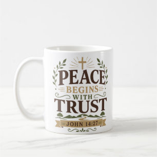 Mug Citation de dévotion matinale La paix commence ave
