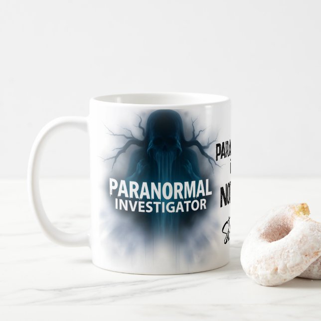 Mug Citation de fantôme de l'enquêteur paranormal (Avec donut)
