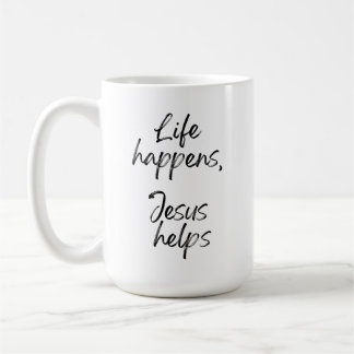 Mug Citation de foi chrétienne écrite à la main Minima
