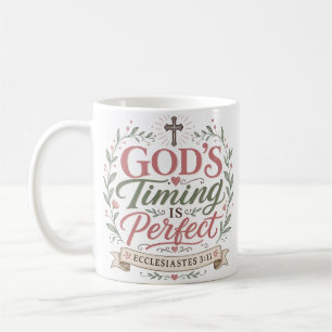 Mug Citation de foi chrétienne : Le timing de Dieu est