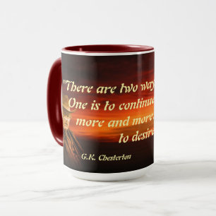 Mug Citation de G.K. Chesterton sur l'obtention de suf