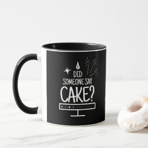 Mug Citation de gâteau dessinée à la main personnalisé