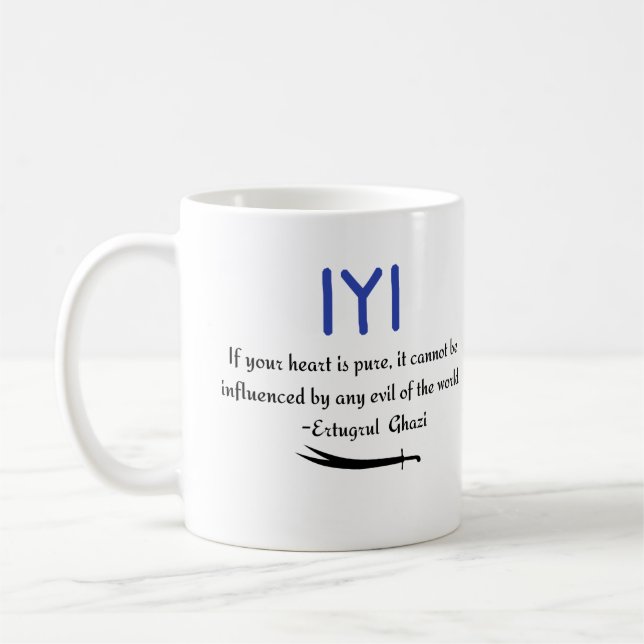 Mug Citation de Kayi Ertugrul Ghazi sur le coeur pur (Gauche)