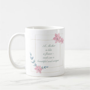 Mug Citation de la belle mère géométrique florale