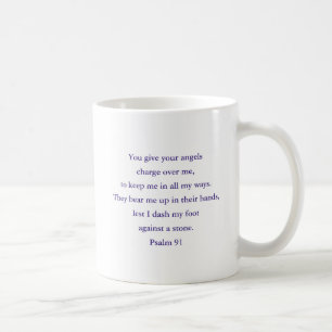 Mug Citation de la Bible Psaume 91 Cadeau, Viande de c