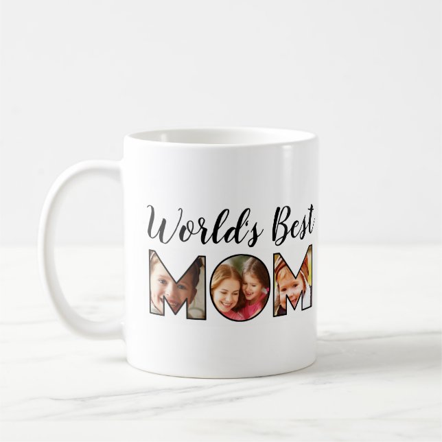 Mug Citation de la meilleure maman du monde 3 Collage  (Gauche)