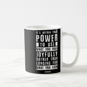 Mug Citation de la philosophie stoïque de Seneca Stoic