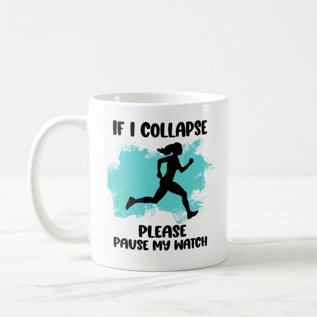 Mug Citation de la vie du coureur drôle (Gauche)