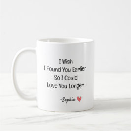 Mug Citation de l'amour romantique personnalisée