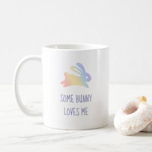 Mug Citation de lapin de lapin arc-en-ciel mignon