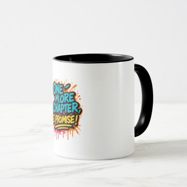 Mug Citation de lecture de style graffiti Tee / livre  (Devant droit)