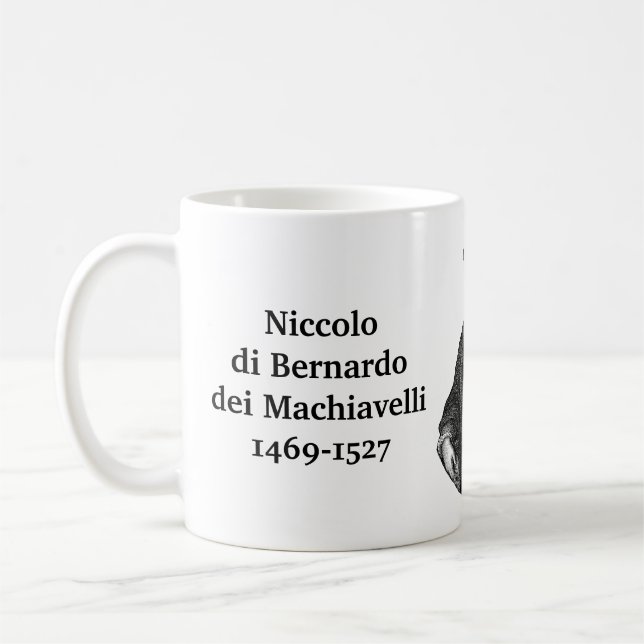 Mug Citation de Machiavelli sur l'intelligence (Gauche)