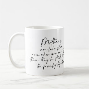 Mug Citation de mère en script noir Photo personnalisé
