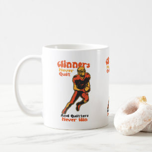 Mug Citation de motivation de football pour les gagnan