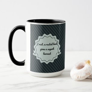 Mug Citation de Ovide en anglais - gris et noir -