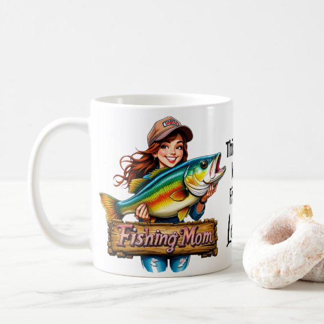 Mug Citation de poisson de maman de pêche (Avec donut)