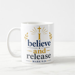Mug Citation de promesse des Écritures Je Crois Et Je