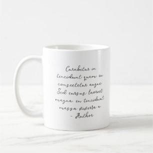 Mug Citation de script personnalisé poème parole de ch