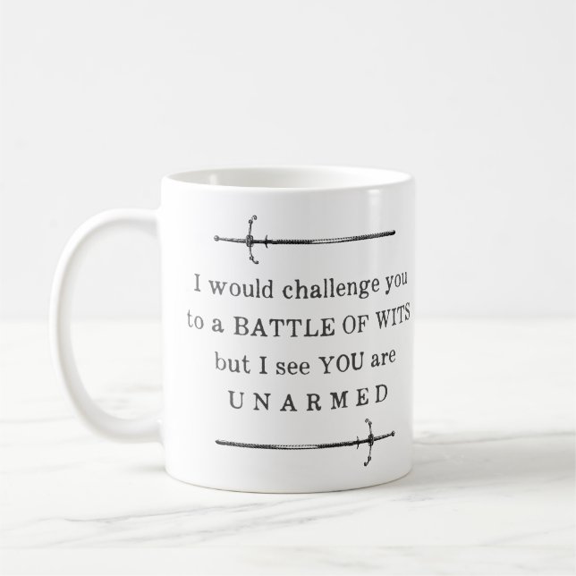 Mug Citation de Shakespeare amusante (Gauche)